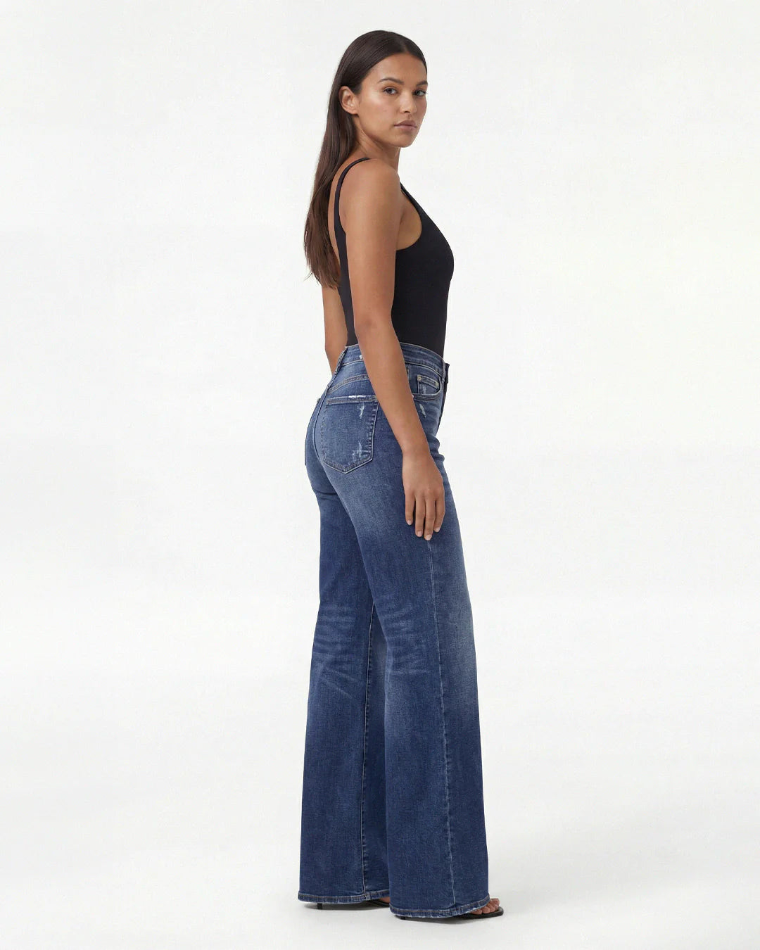 Novalia BBL Baggy Jeans - High Stretch Tummy Control Wide Leg Denim