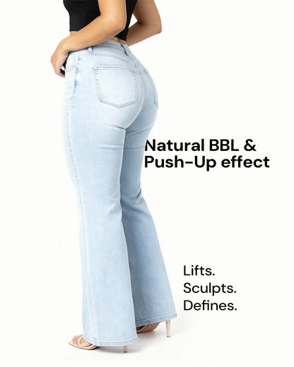 Novalia BBL Baggy Jeans - High Stretch Tummy Control Wide Leg Denim