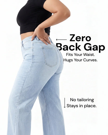 Novalia BBL Baggy Jeans - High Stretch Tummy Control Wide Leg Denim